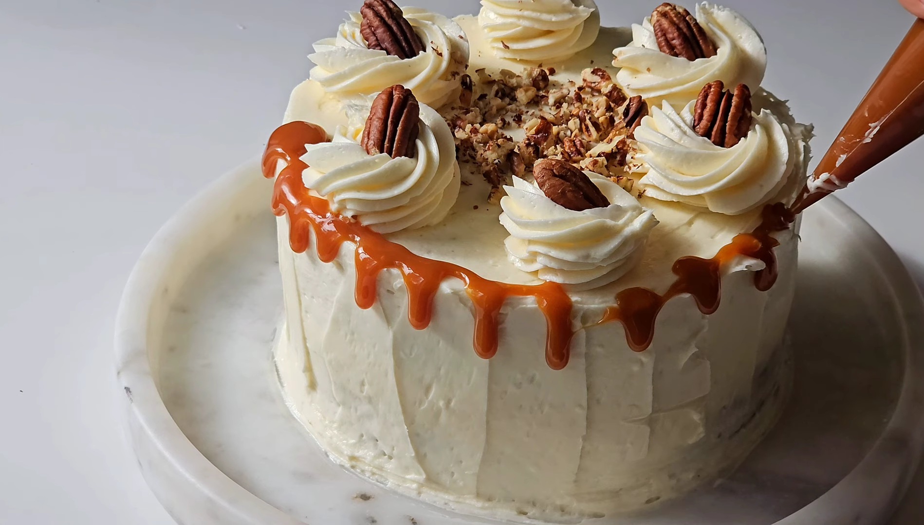 Carrot Cake with Salted caramel recipe (video)