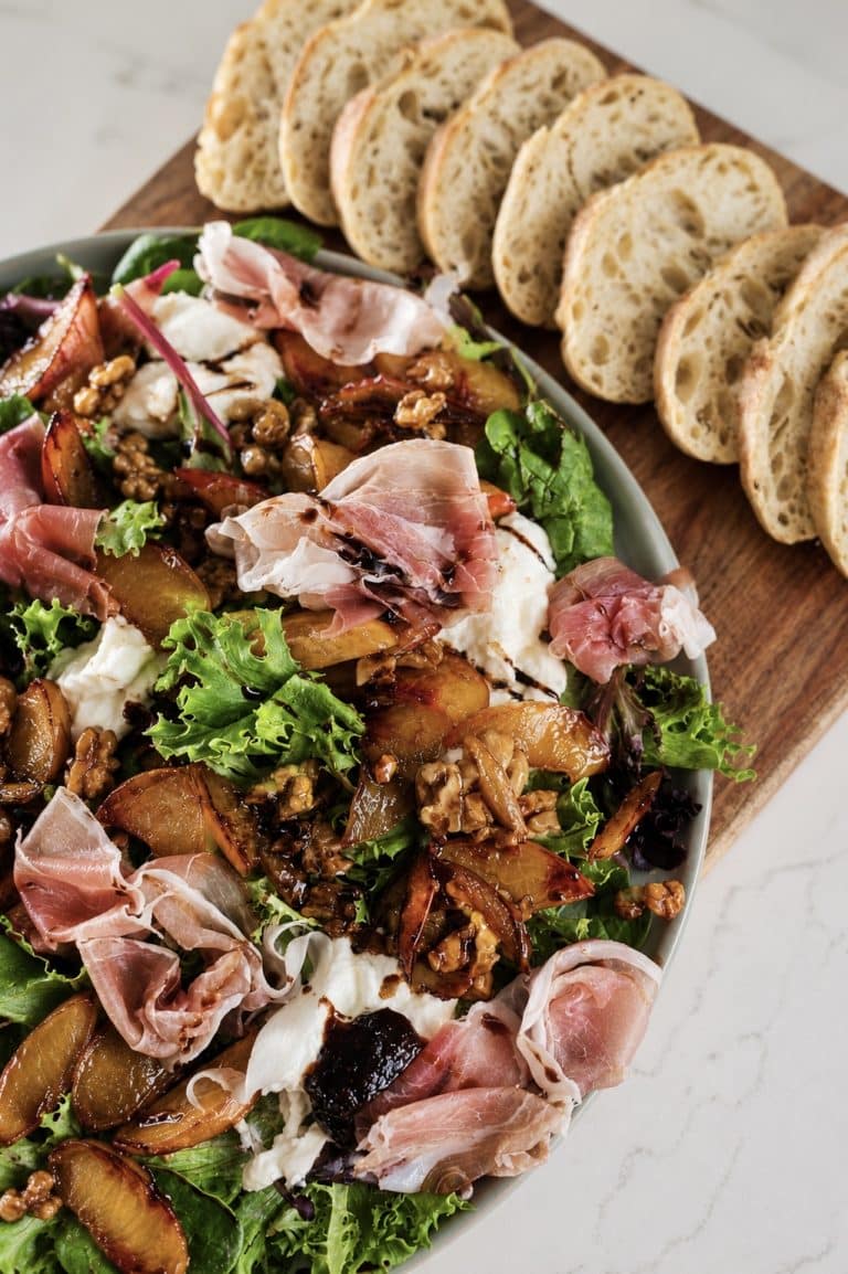 burrata salad recipe with peaches