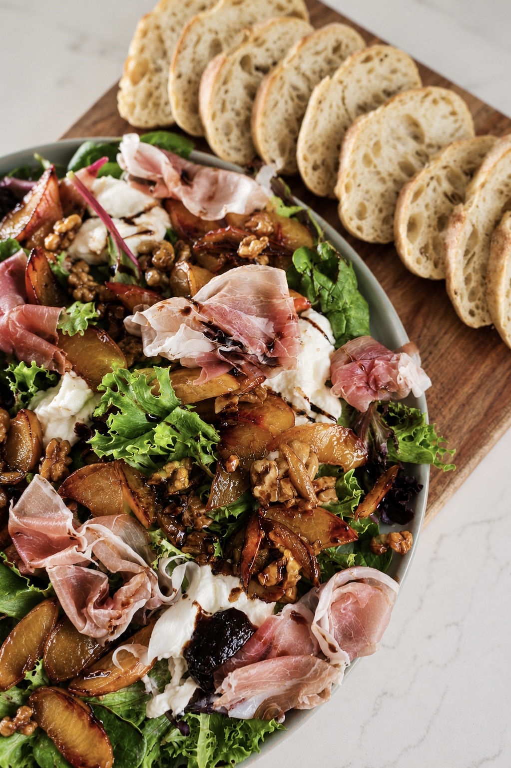 burrata salad recipe with peaches