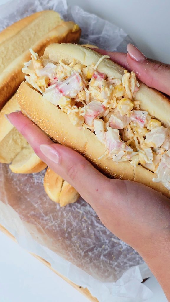 Creamy Imitation Crab & Corn Rolls (1o minutes lunch)