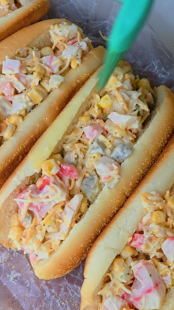 Creamy Imitation Crab & Corn Rolls (1o minutes lunch)