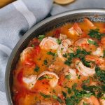 Shrimp in Tomato, Garlic Sauce (one pan, easy to make)