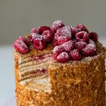 Honey Cake (Medovik) with Raspberry