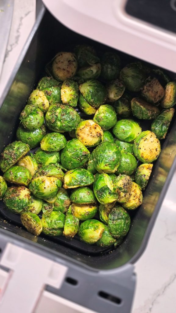 Add the Brussels sprouts in air fryer