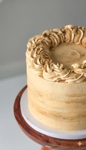 Caramel Sponge Cake with Dulce de Leche Cream and Walnuts