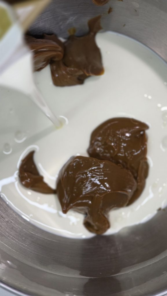 heavy cream and dulce de leche