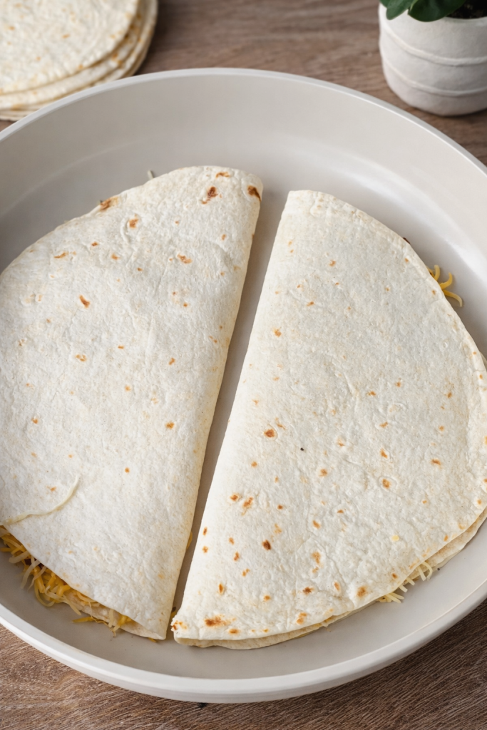 Quick and easy ground beef quesadillas made with simple ingredients in one skillet.