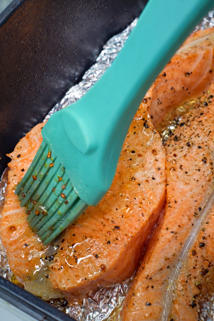 Air Fryer Orange Honey Glazed Salmon (Juicy