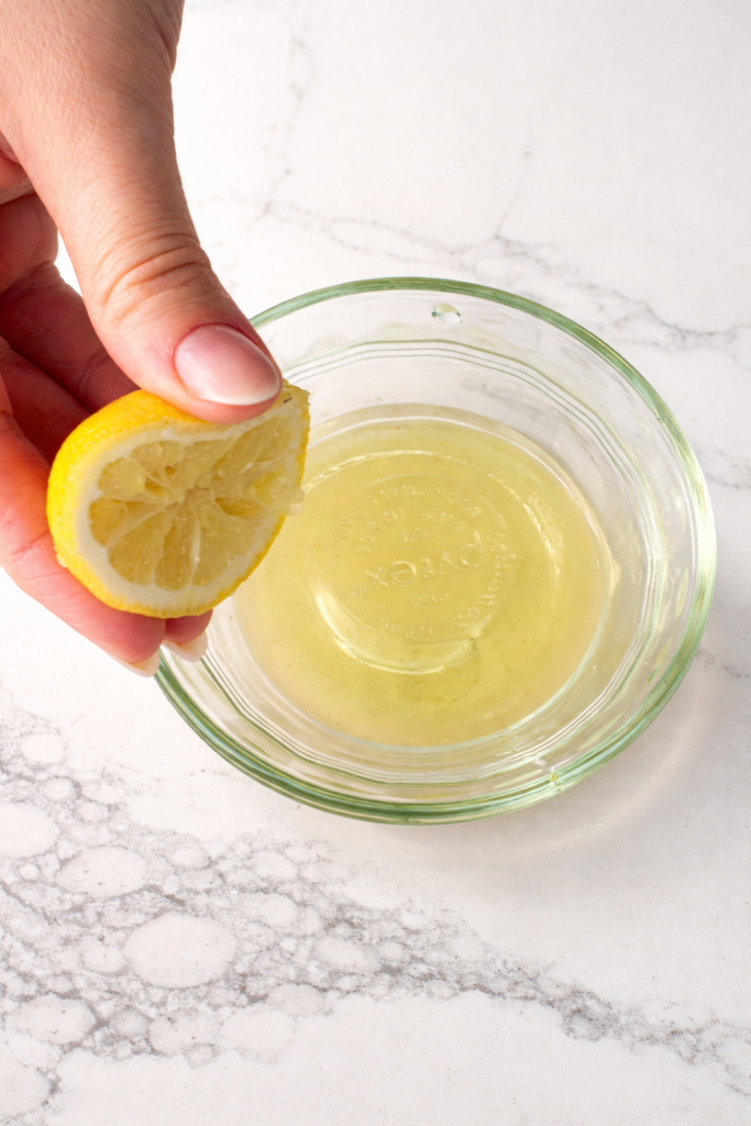 olive oil and lemon juice dressing