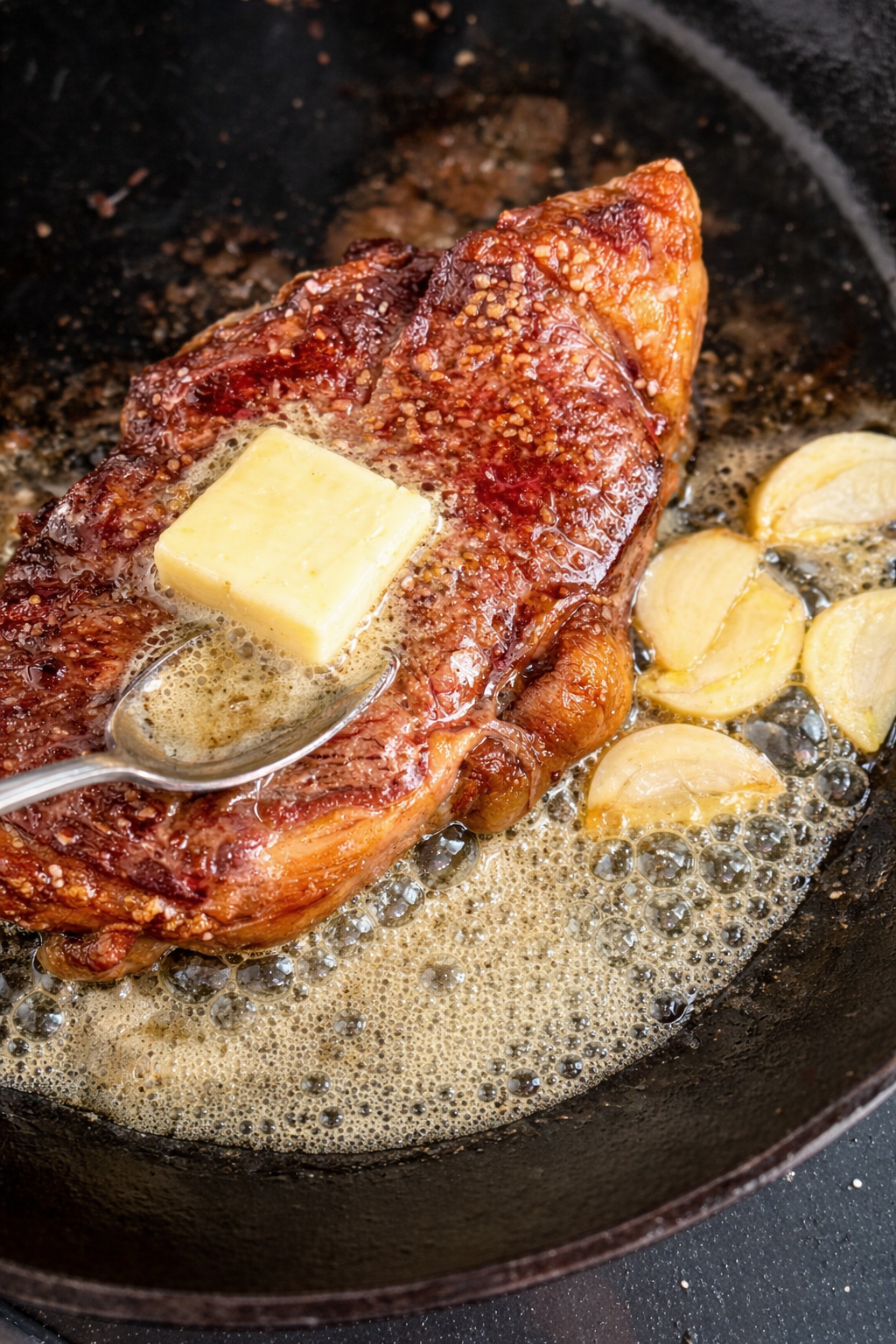 Steakhouse Style at home in 15 minutes (Garlic butter Basted)