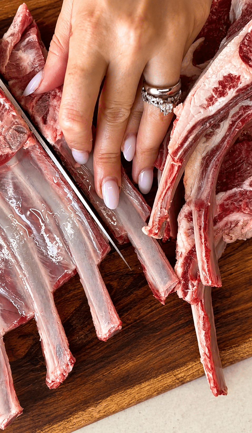 how to cut Lamb Ribs