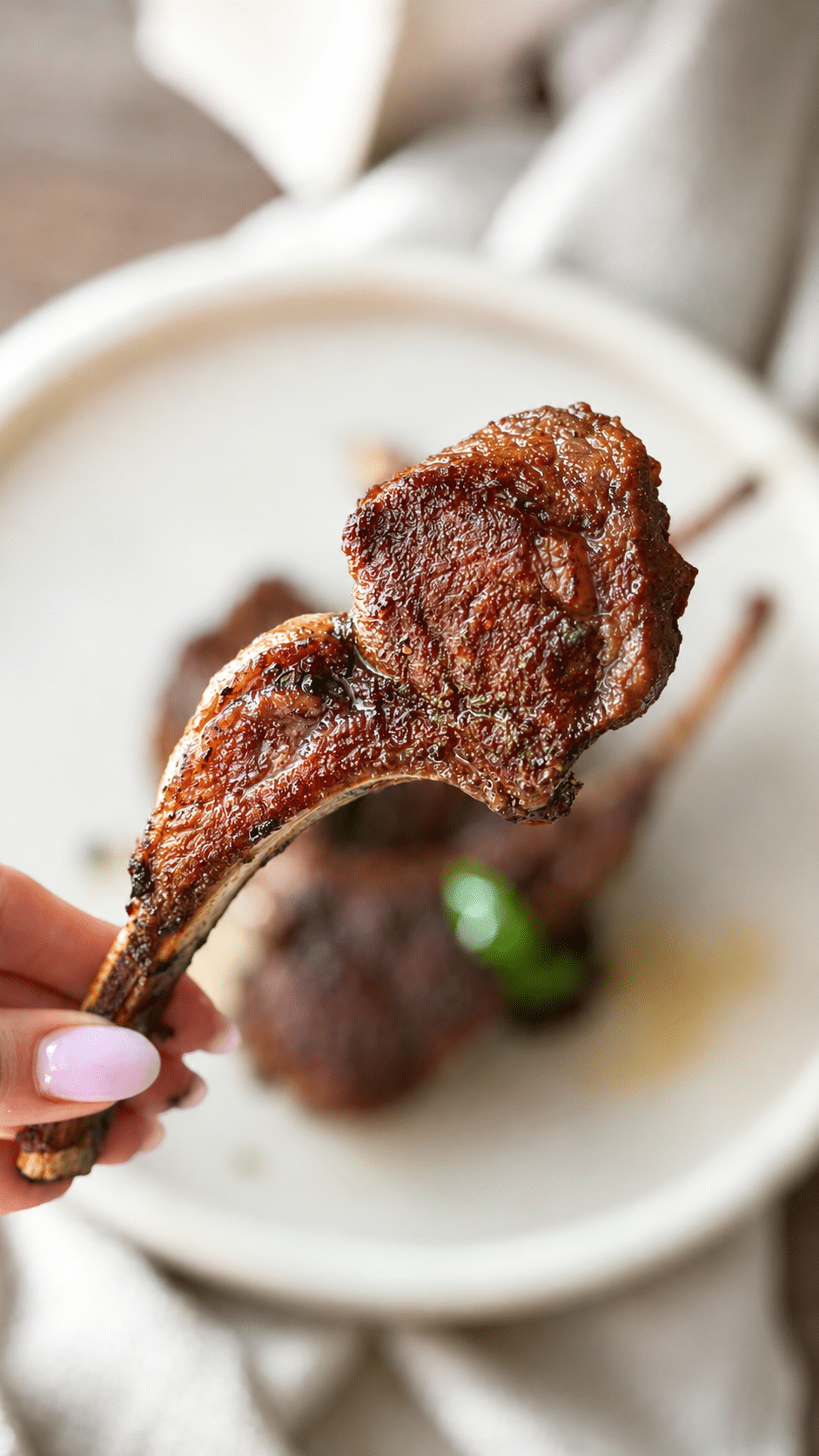 Juicy Cast Iron Lamb Ribs with Fresh Mint marinade