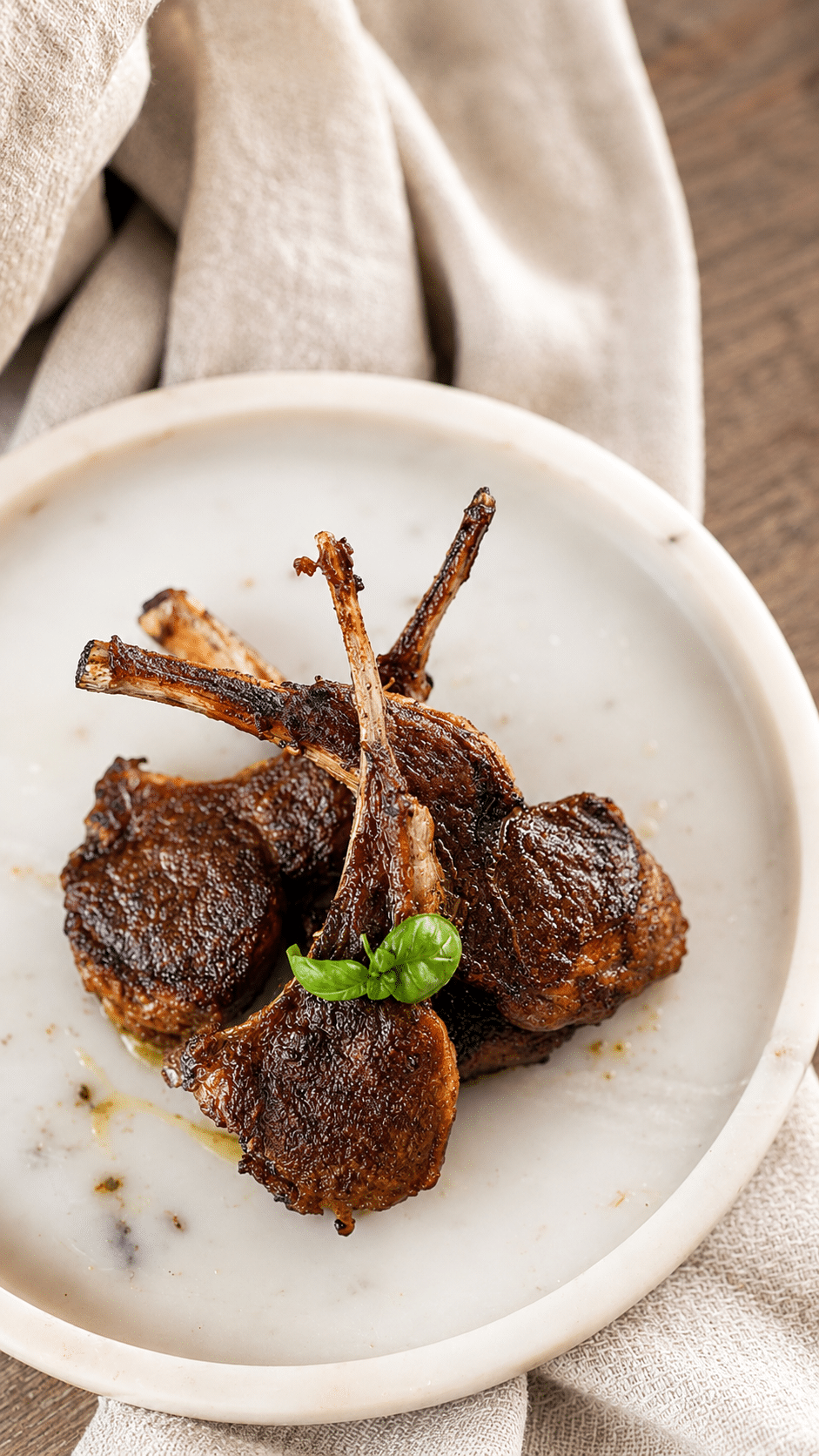 Juicy Cast Iron Lamb Ribs with Fresh Mint