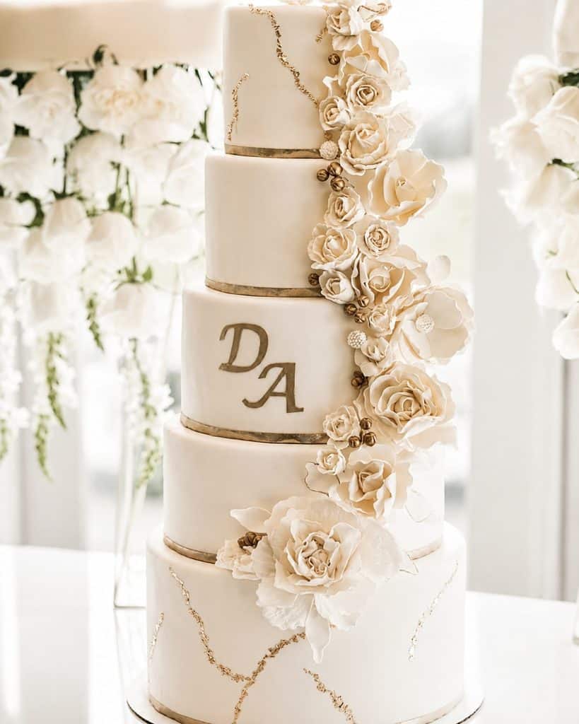 fondant wedding cake cream tutorial