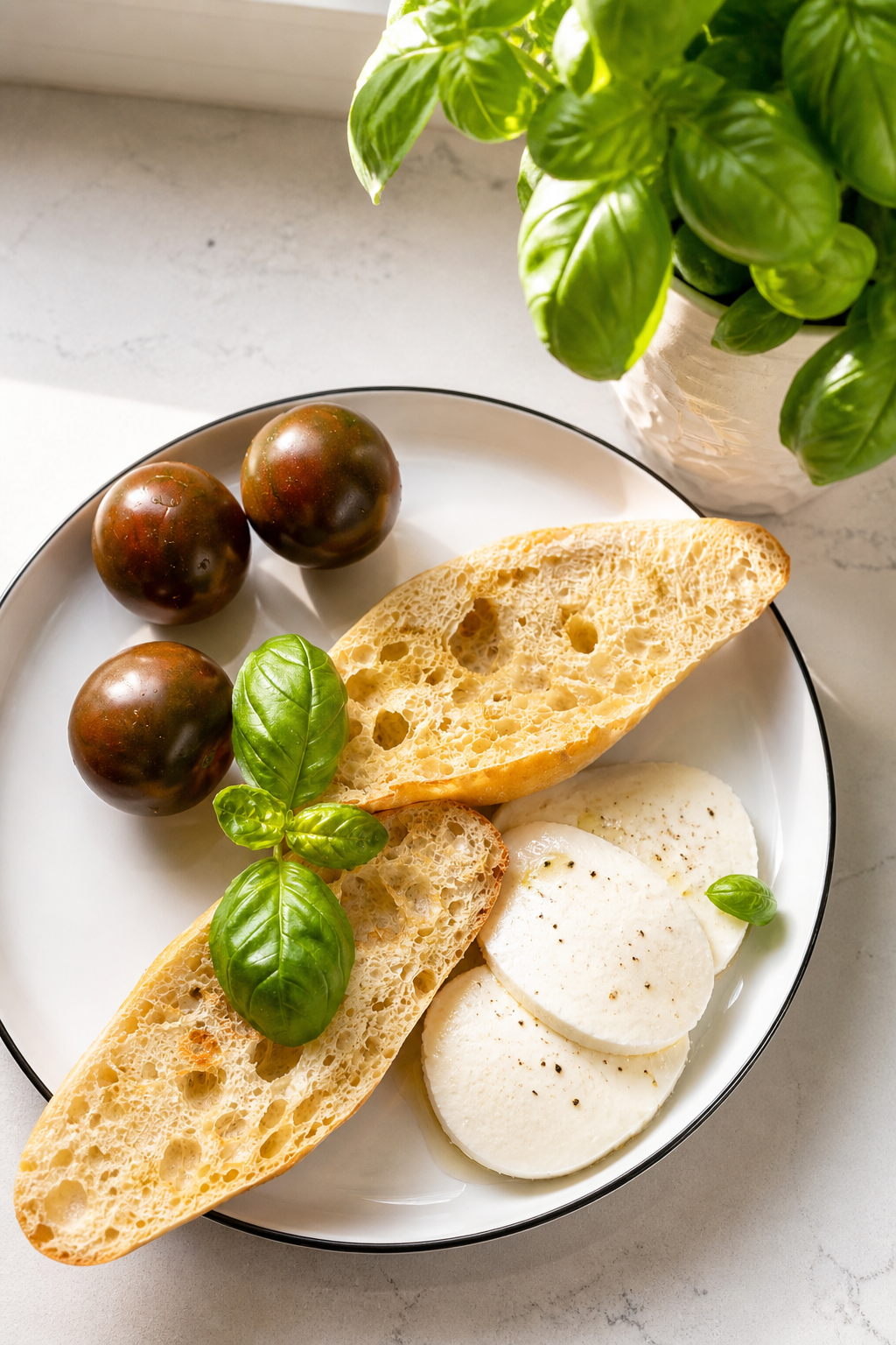 Easy Caprese Toast (Easy to make) bruschetta.