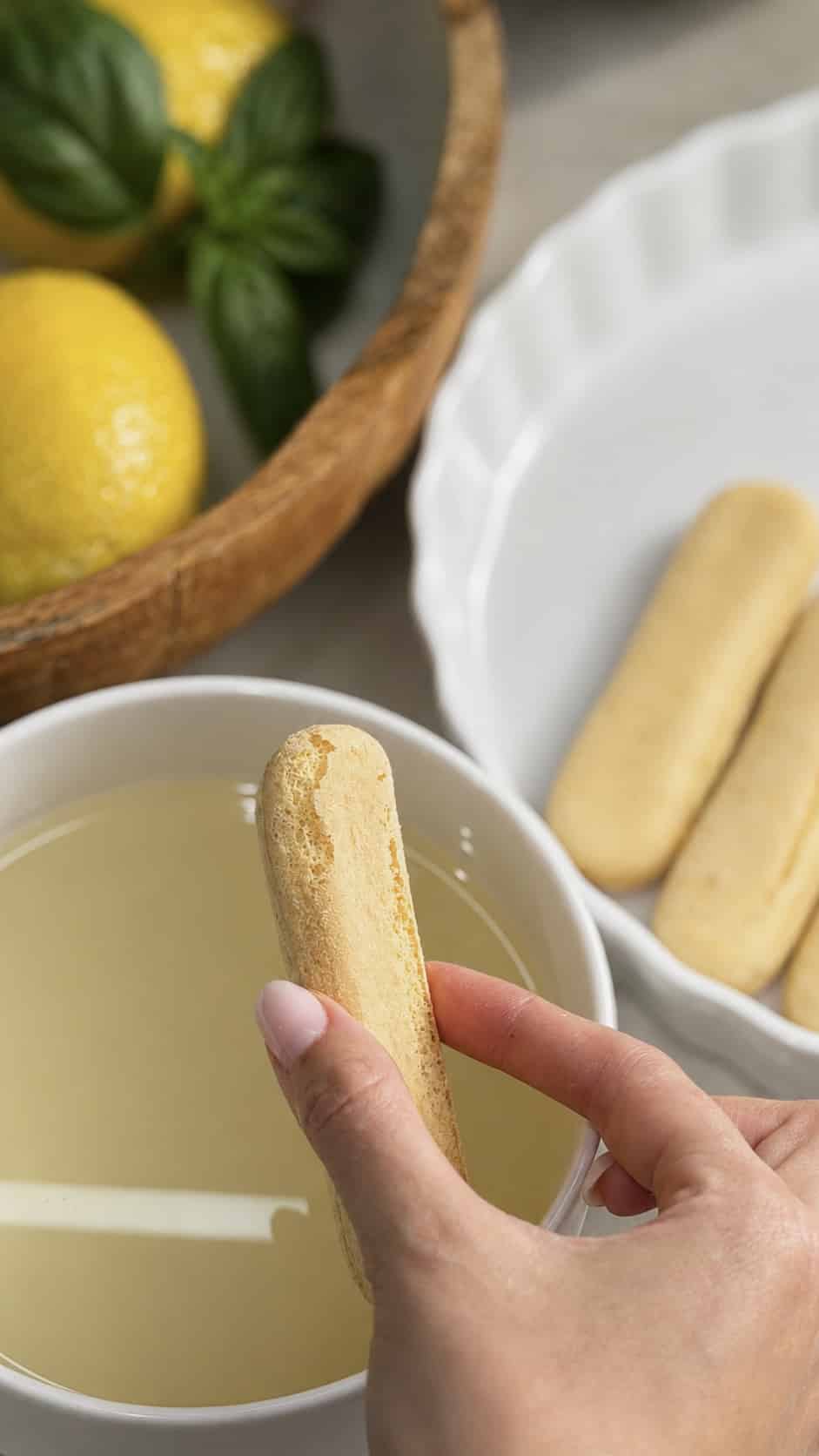 lady finger lemon dip for no bake dessert tiramisu