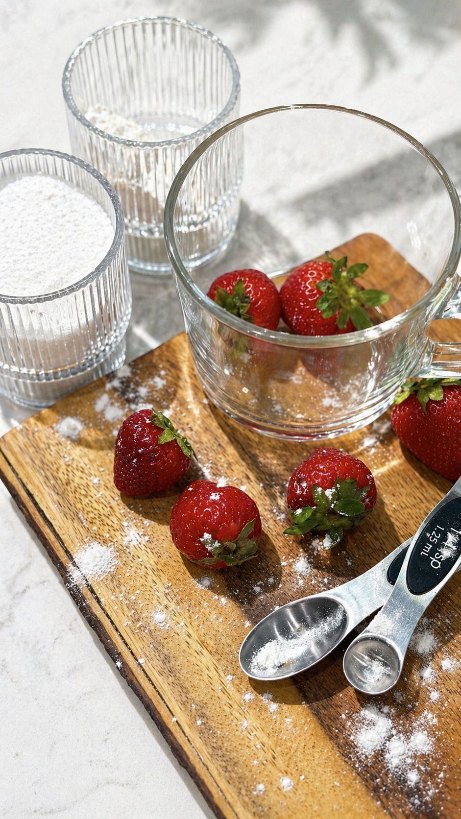 Quick and easy 5-minute strawberry mug cake made in the microwave