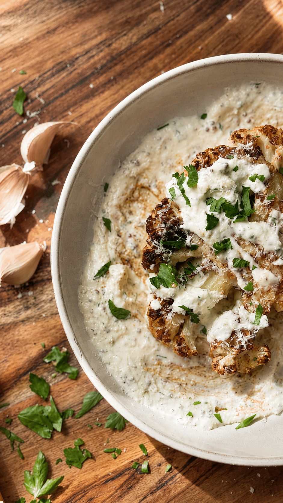 vegetarian cauliflower dinner