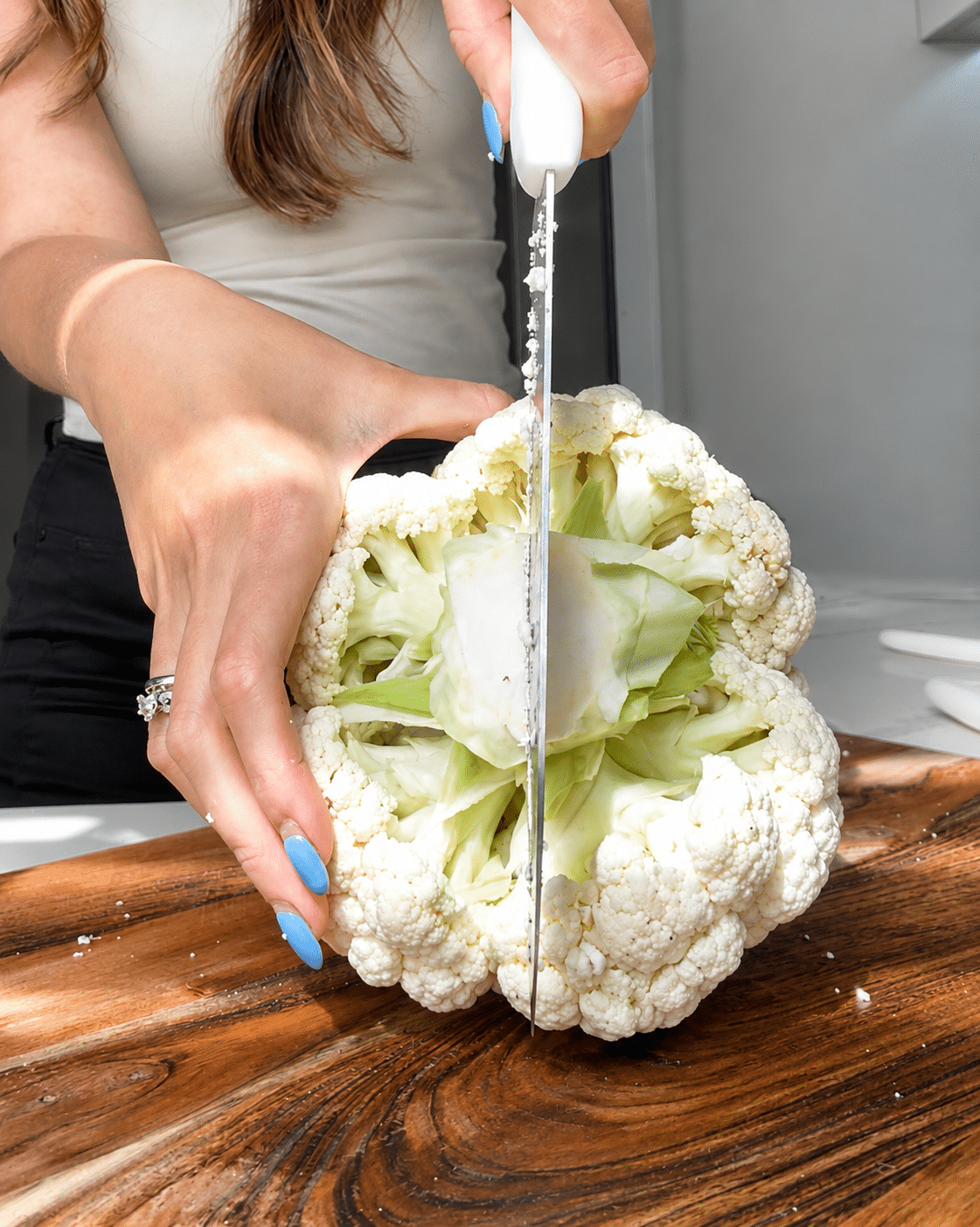 how to cut cauliflower steak
