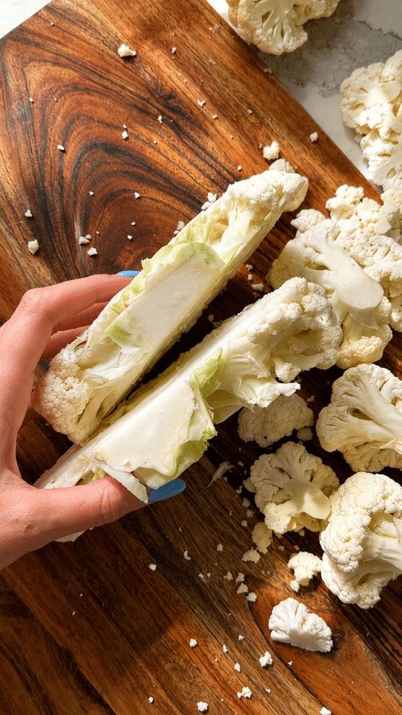 how to cut cauliflower steak