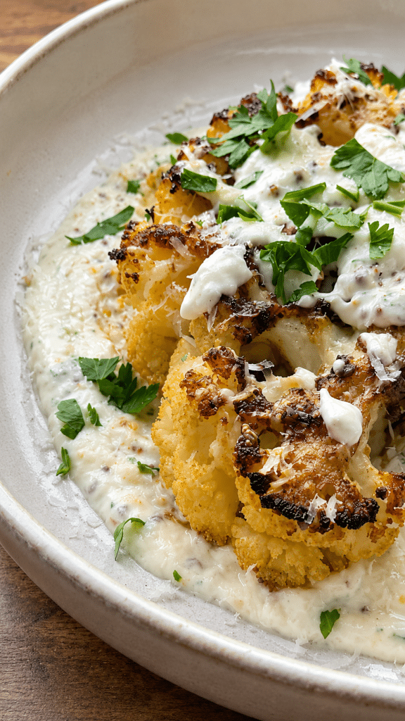 baked cauliflower steaks
