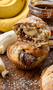 20-Minute Air Fryer Banana Nutella Muffins